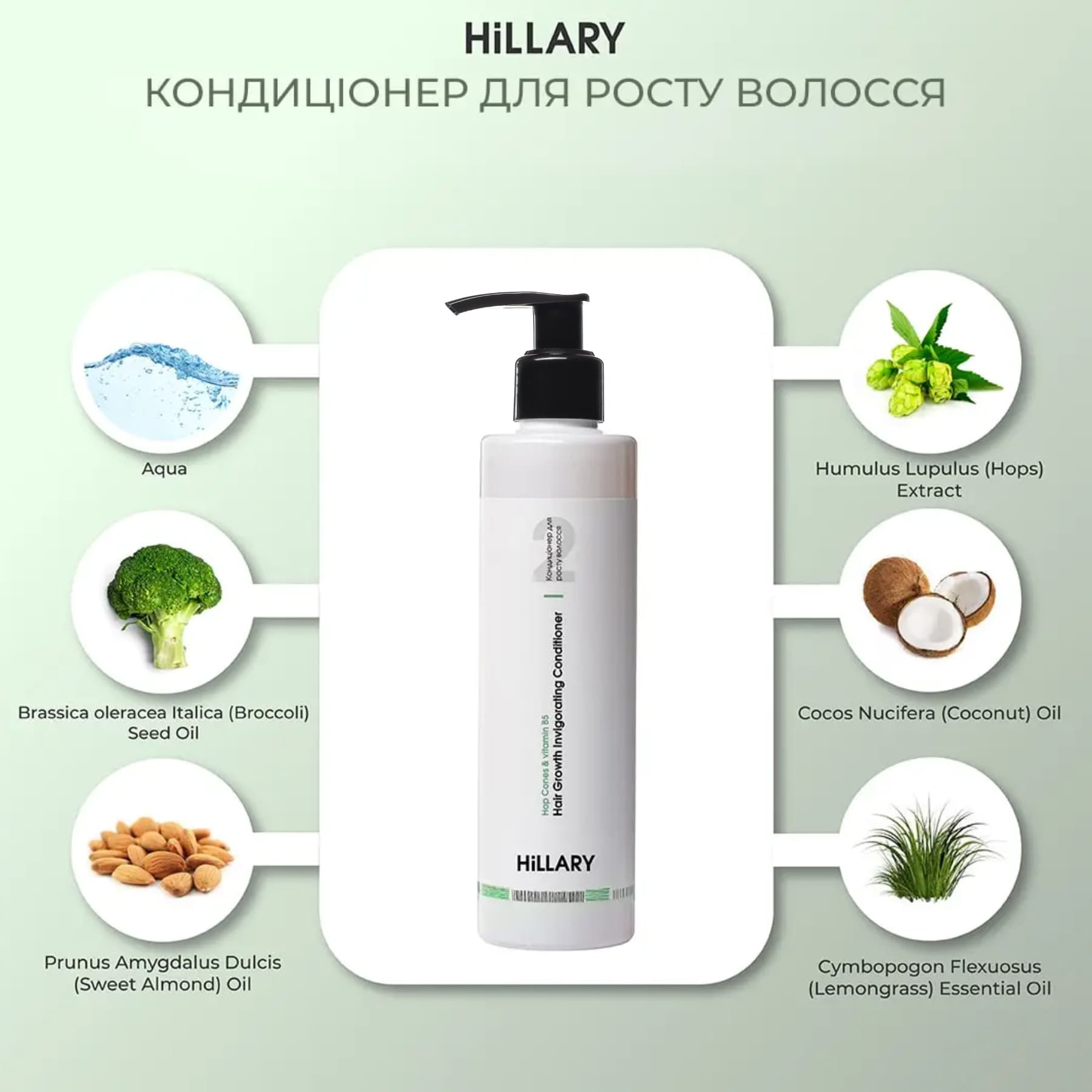 Кондиціонер для росту волосся Hillary Hop Cones & B5 Hair Growth Invigorating, 500 мл thumbnail