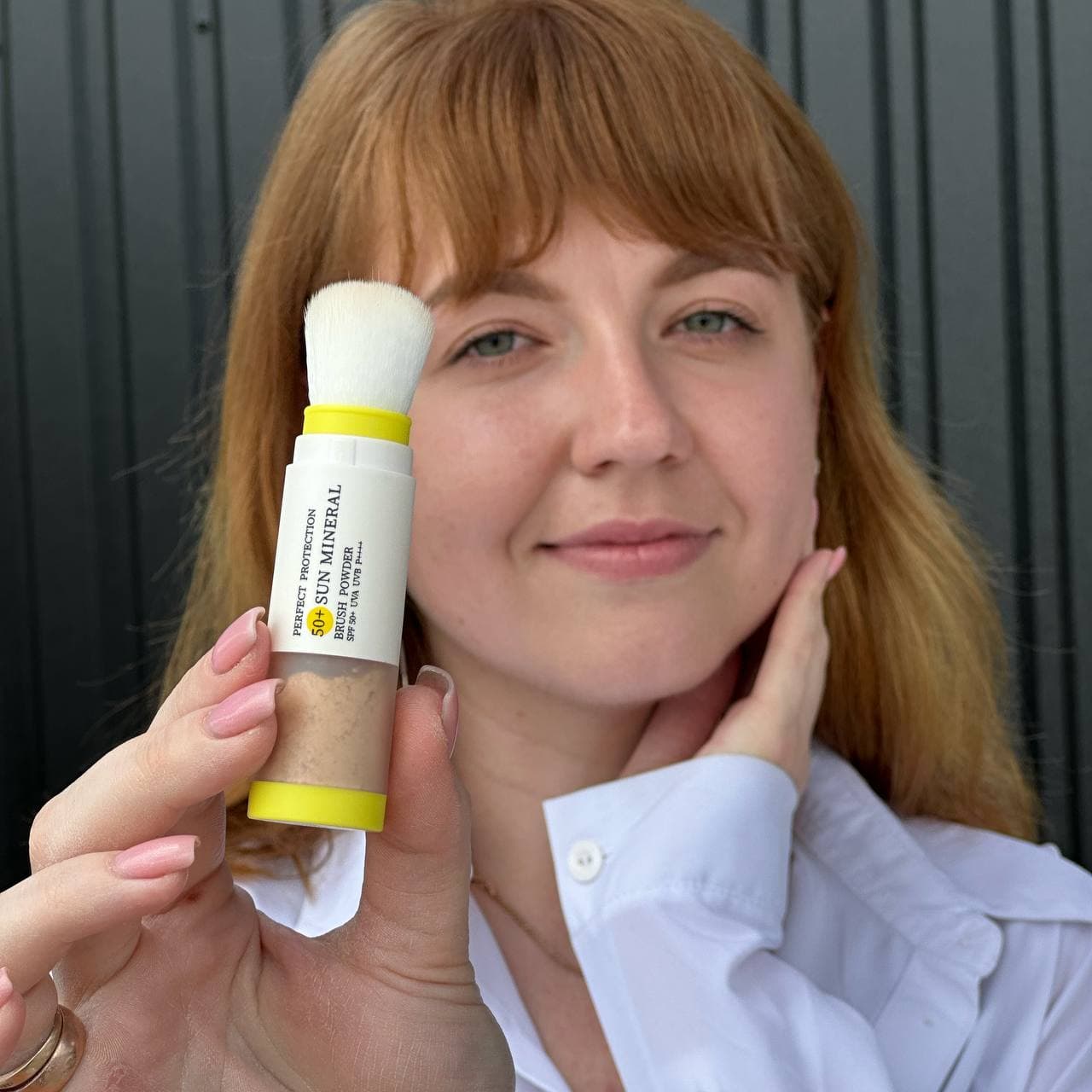 Сонцезахисна мінеральна пудра бежева з SPF 50 + Сонцезахисний крем для обличчя SPF 50+ thumbnail
