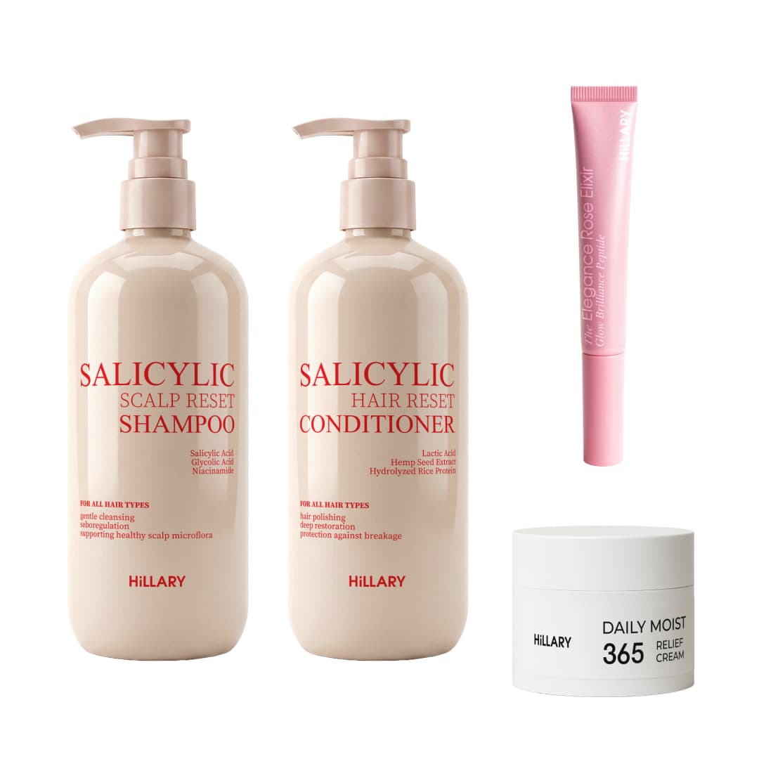 Набір для відновлення та зволоження шкіри, волосся і губ Hillary Total Skin, Hair & Lip Care Set