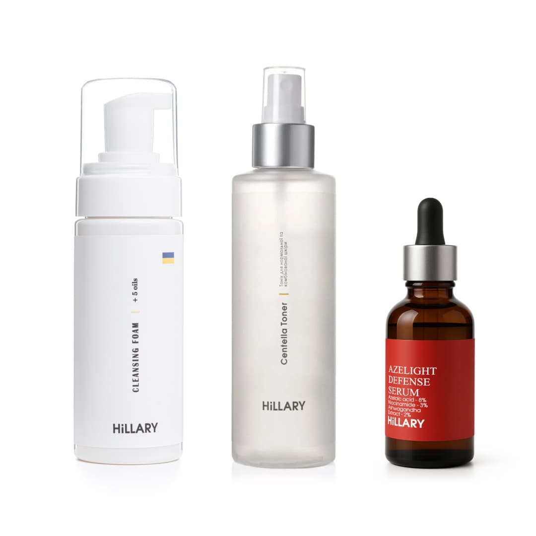 Комплекс для нормального типу шкіри з азелаїновою кислотою Hillary Skincare Set for Normal Skin with Azelaic Acid