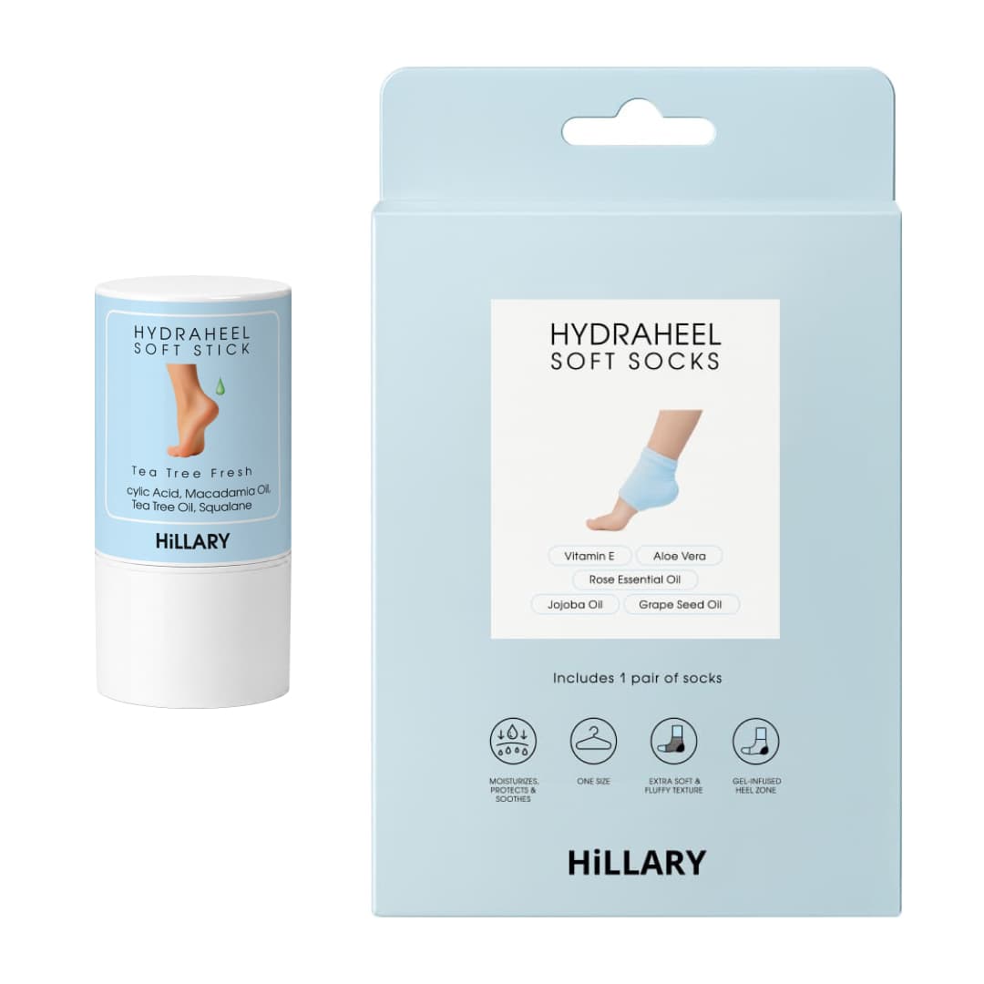 Набір для зволоження та пом'якшення потрісканих п’ят Hillary Set for Moisturizing & Softening Cracked Heels
