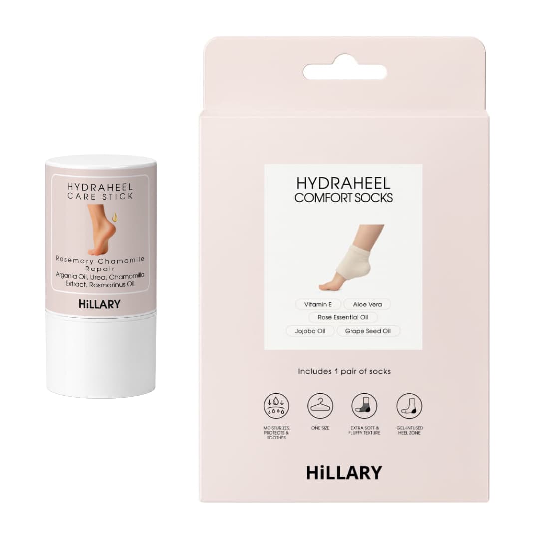 Набір для загоєння та м’якості п’ят Hillary HydraHeel Repair & Relief Set