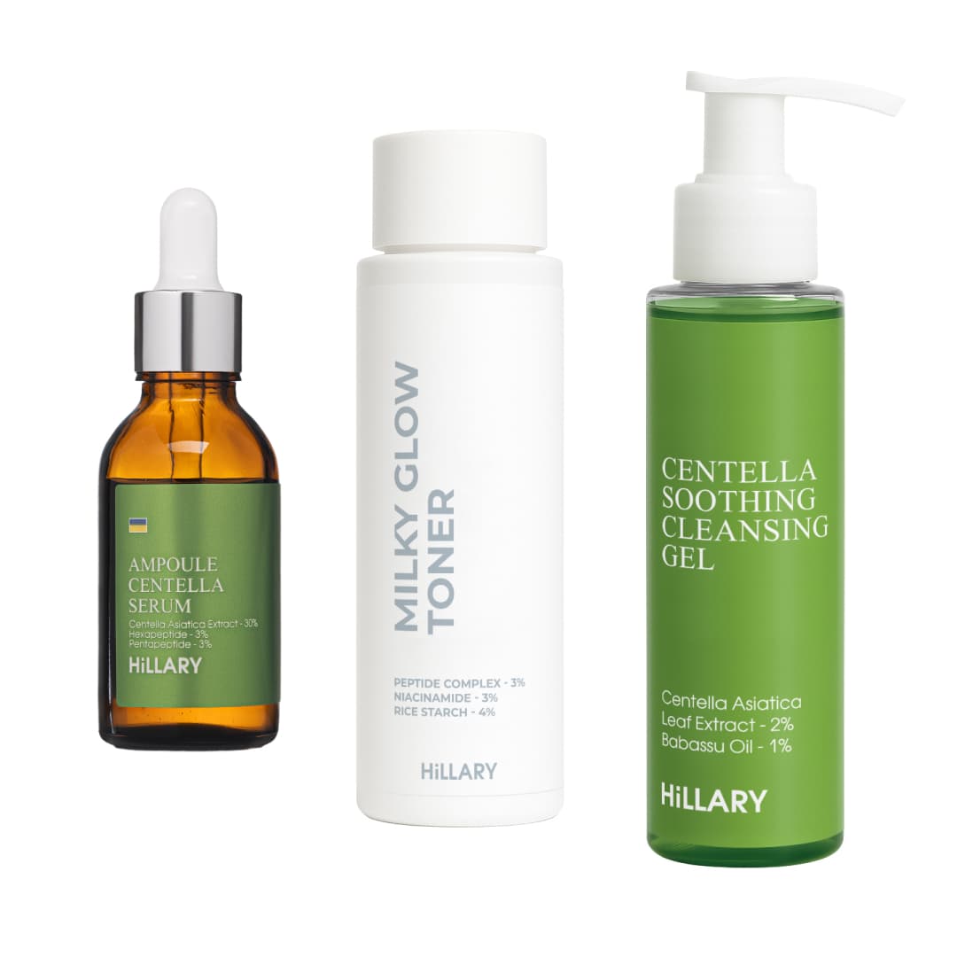 Набір для заспокоєння та зволоження шкіри з центелою Hillary Centella Calm & Hydrate Set