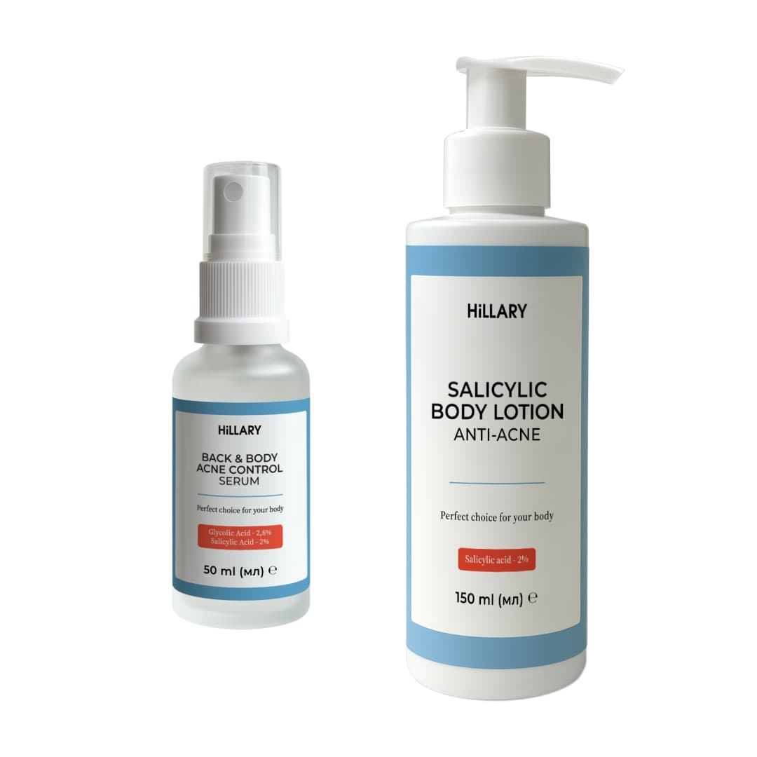 Набір проти запалень і висипань на тілі Hillary Back & Body Acne Care Set