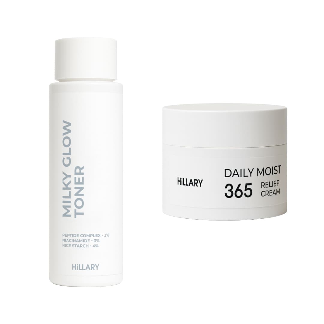 Набір для глибокого зволоження та вирівнювання тону Hillary 365 Hydration & Glow Set