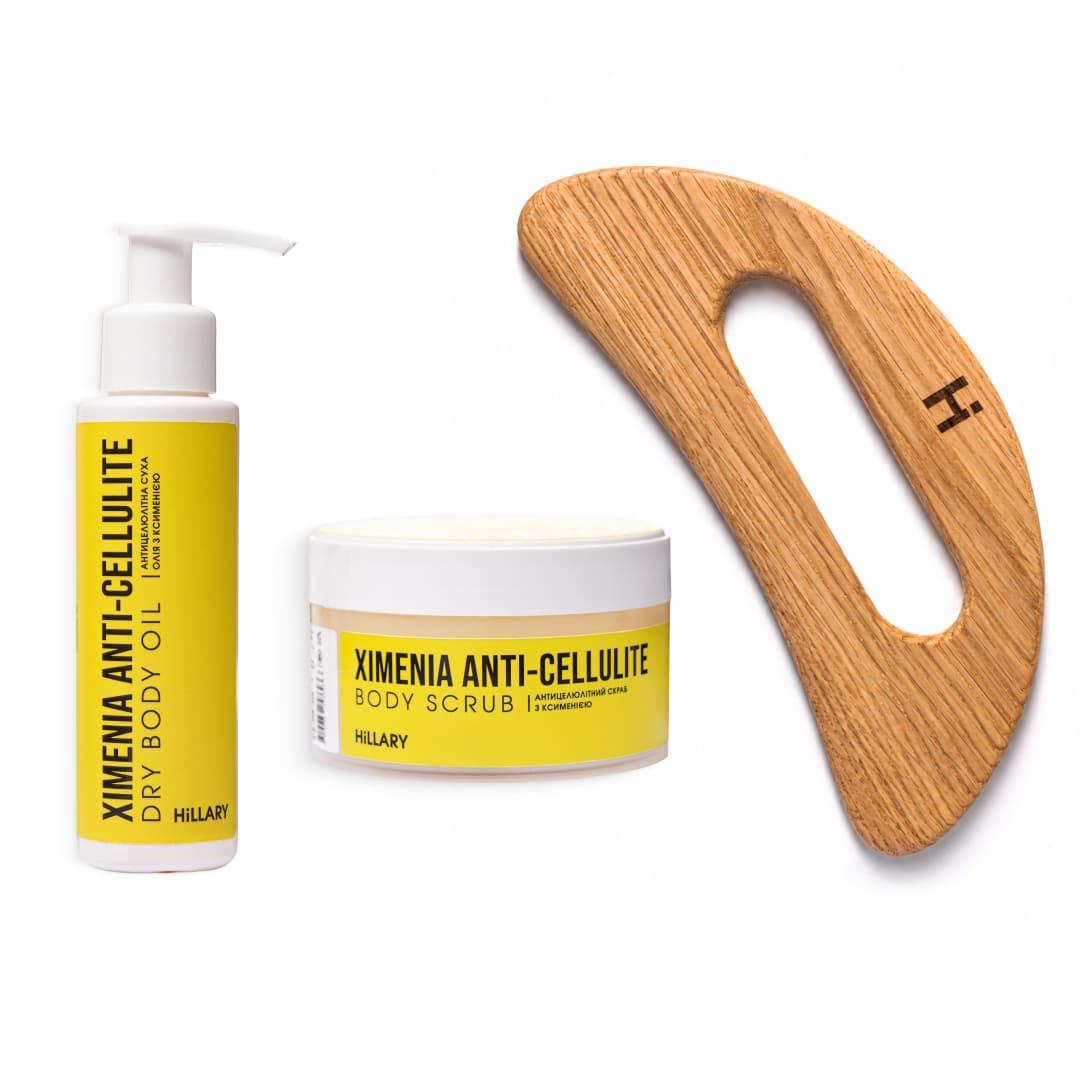 Шкребок гуаша для тіла + Антицелюлітні засоби Хimenia Anti-cellulite