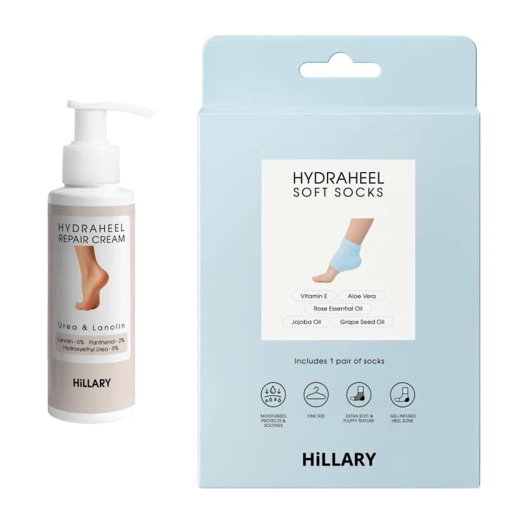 Набір для зволоження та відновлення п’ят Hillary Heel Hydration & Repair Complex