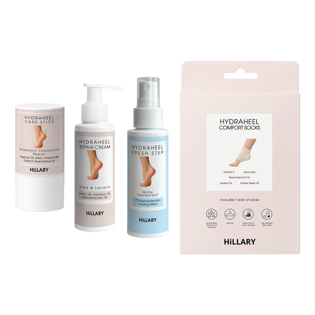 Комплекс для загоєння тріщин, живлення та захисту стоп Hillary Cracked Heel Healing, Nourishment & Protection Complex