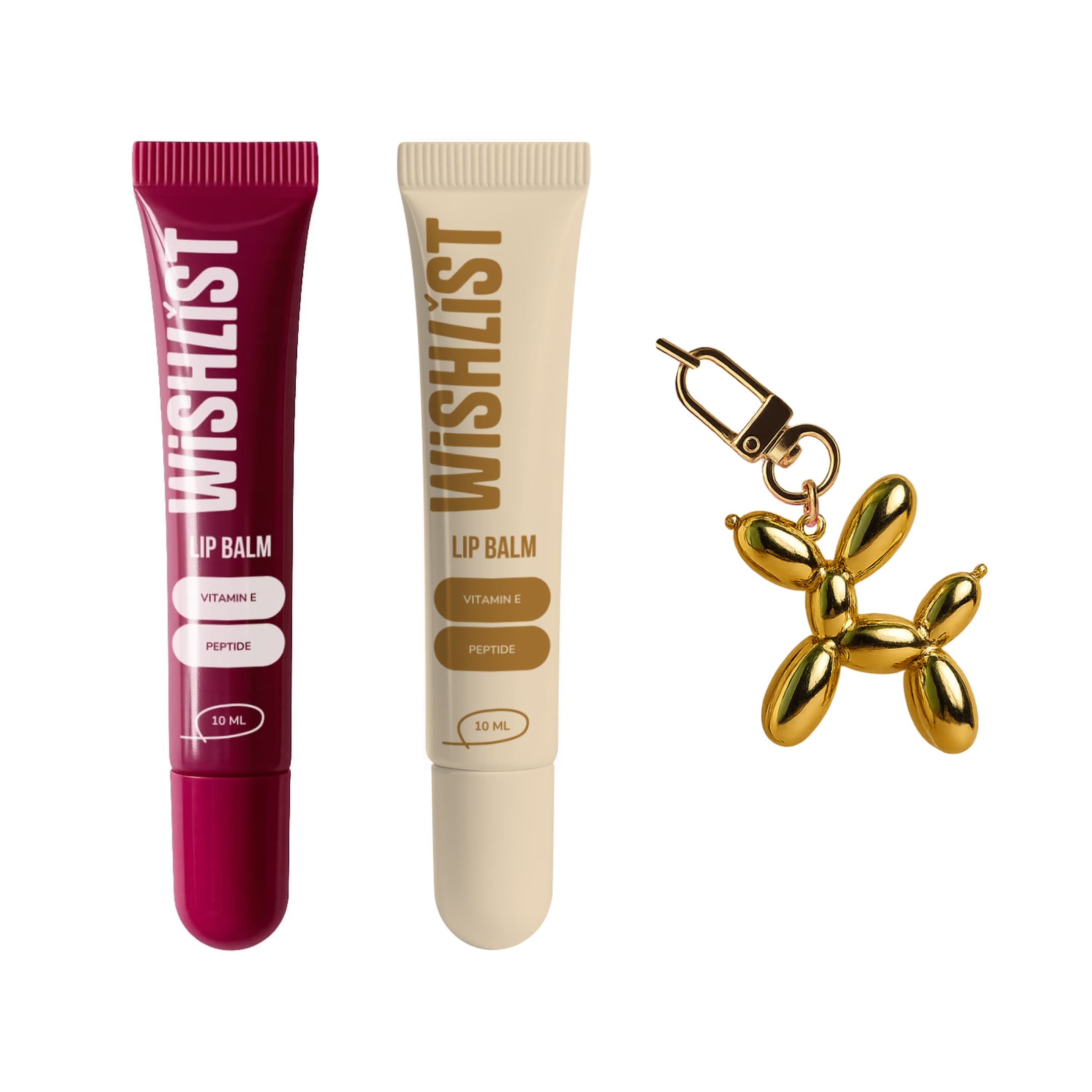 Набір бальзамів-блисків для губ Blessed Honey & Ruby Nectar WishList Lip Gloss Balms + Іграшка-брелок